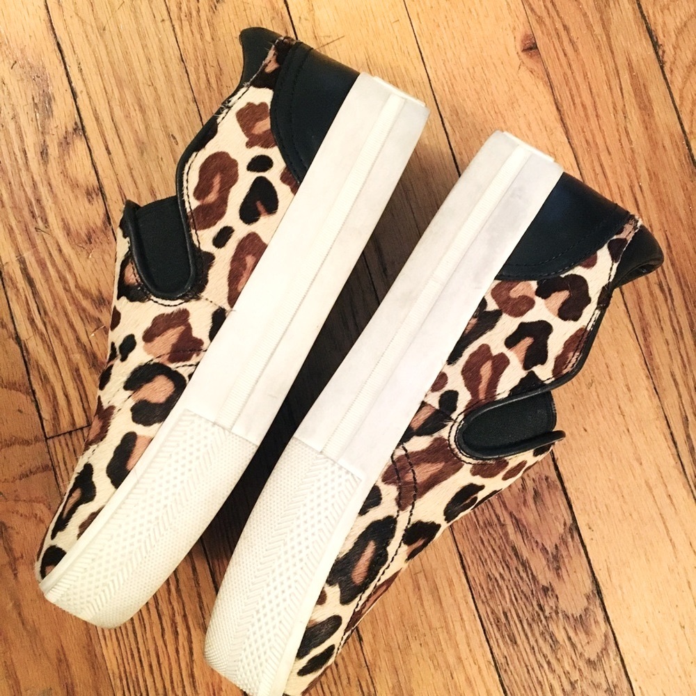 Ash Leopard Animal Print SlipOn Platform Sneakers Gem
